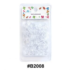 Heart-shaped clear hair beads for styling