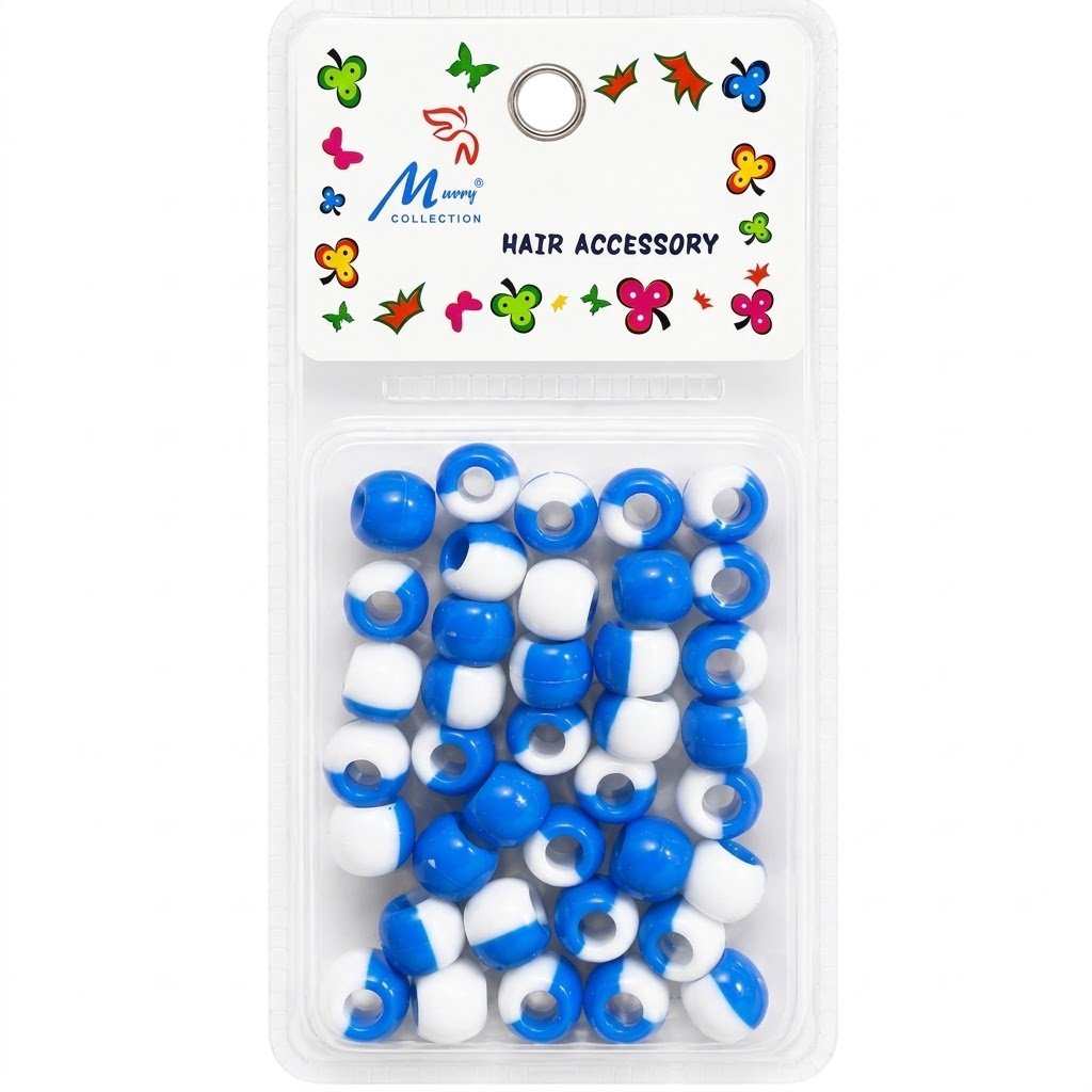 Hair Beads Blue Mix Colour #B9004