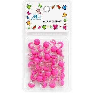 Light Pink and Clear Mix Hair Beads for stylish hair accessories