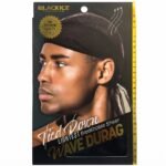 Black Ice Lightest Breathable Wave Durag Black #BIC302BLA