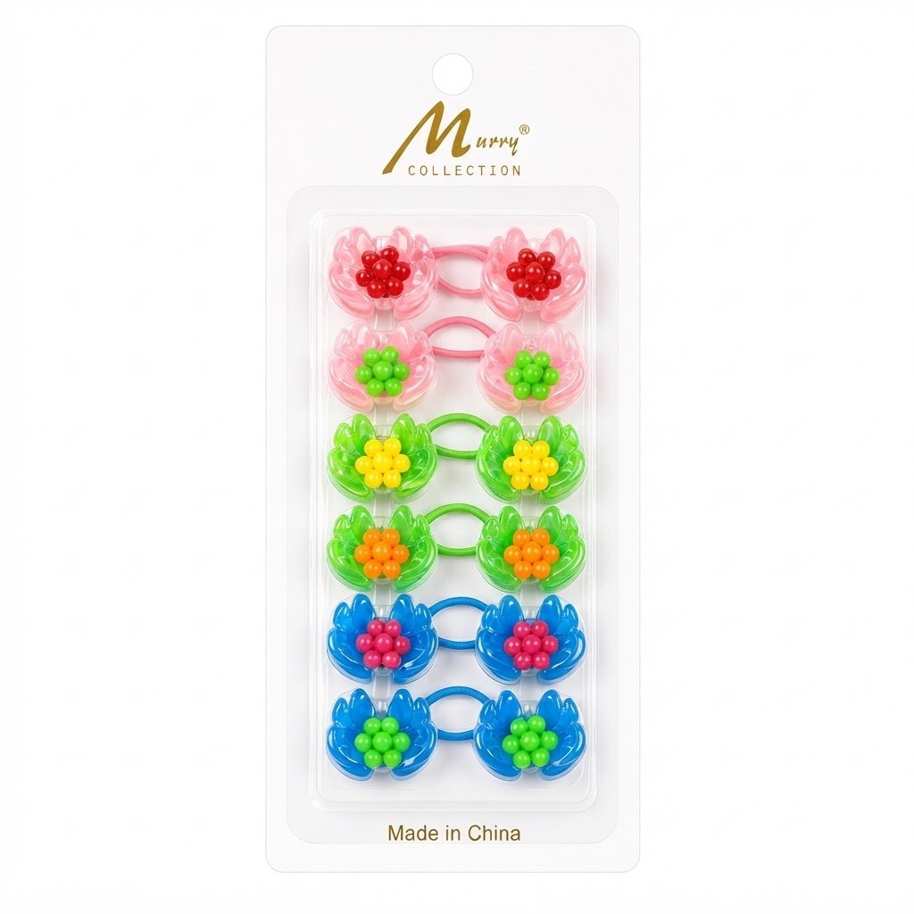 Murry Collection Flower Style Hair Bubbles in assorted colors