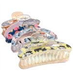Jawa Clip Medium Flower Pattern 12 Pieces #CL73