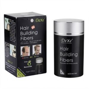 Dexe Hair Fiber for thickening hair in dark brown color