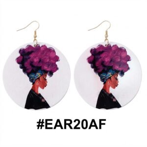 Vibrant multicolour African style earrings showcasing artistic design