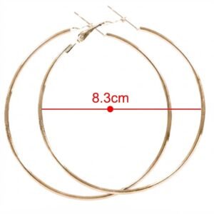 Gold Fancy Round Earrings 8.3cm diameter