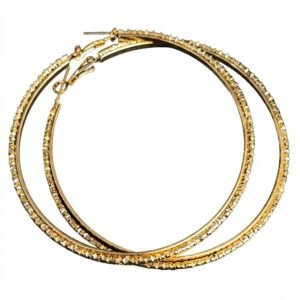 Fancy Round Earrings in Gold by Murry Collection