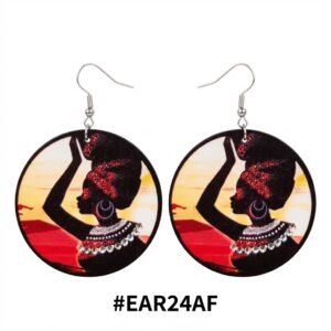 Vibrant African Style Earrings in Multi-Color Design