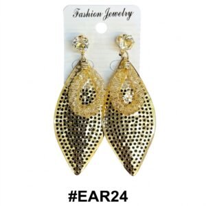 Elegant gold fancy earrings with unique design