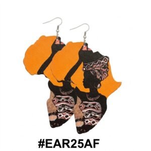 New African Style Earrings with Unique Silhouette Design
