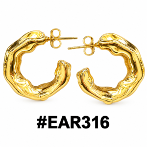 Elegant gold hoop earrings with pearl detail