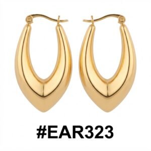 Chunky Gold V Earrings, stylish and modern statement jewelry
