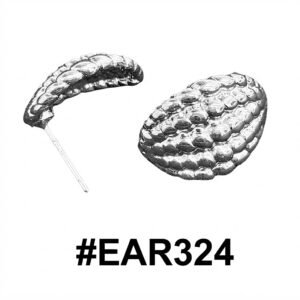 Stylish silver water droplet shaped earrings from Murry Collection