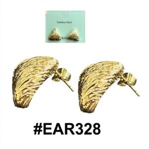 Stylish Gold Lucite Twirl Earrings