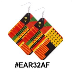 New African Style Earring in vibrant colours and patterns