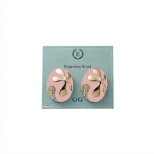 GG Fancy Earring in Stainless Steel with Gold Accents