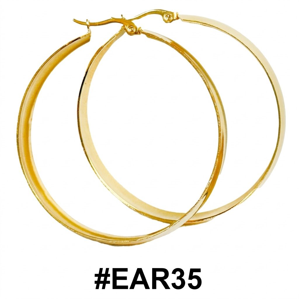 Elegant Fancy Gold Round Hoop Earrings