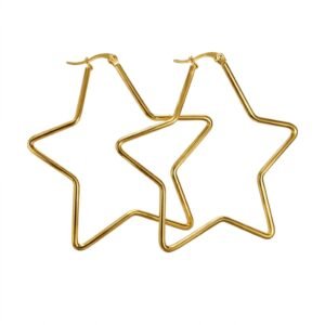 Fancy Gold Star Shape Earrings from Murry Collection