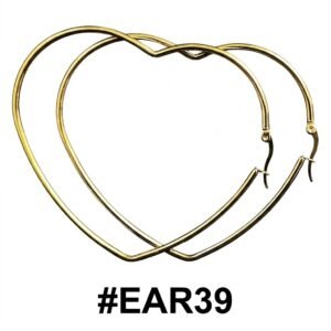 Fancy Gold Heart Earrings from Murry Collection