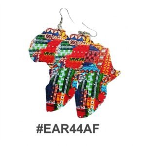 Colorful African Map Earrings for Women