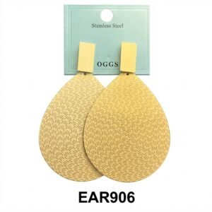 Gold Fancy Round Earrings by OGGS featuring a unique pattern