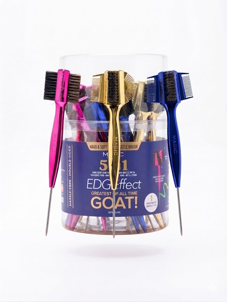 EDGE BRUSH 4 SIDES 5IN1 15 Pcs Jar #EDGE09JAR