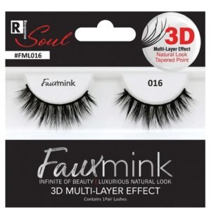 Natural 3D Mink Eyelashes 016 blk with multi-layer effect for a luxurious look