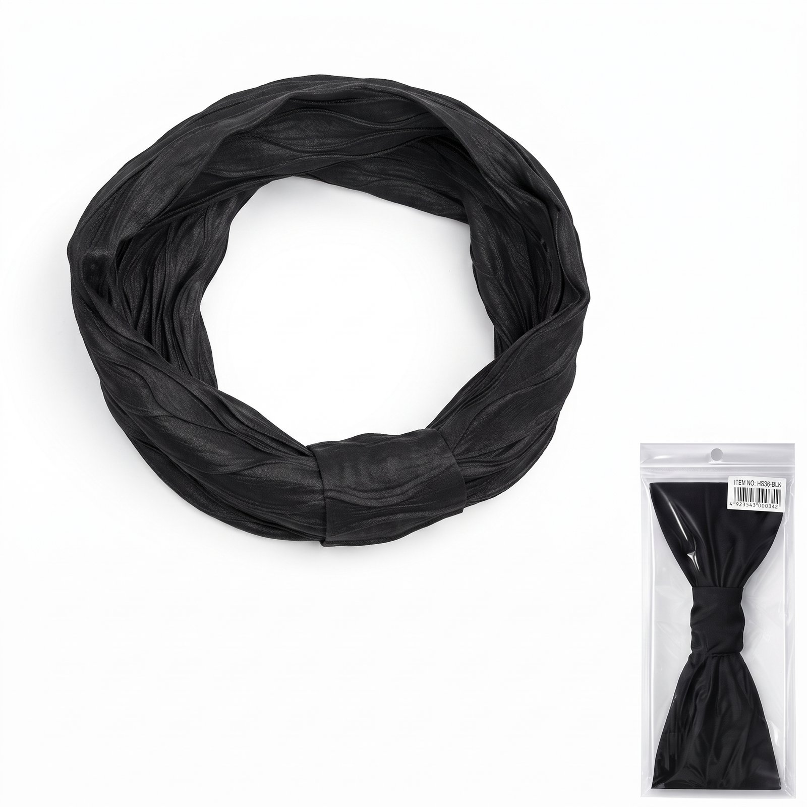 Black Sily fabric headband for women and girls