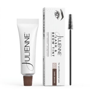 Julienne Dark Brown Eyelash & Brow Tint with applicator