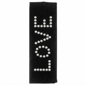 LOVE Cotton Headband Black with Rhinestones