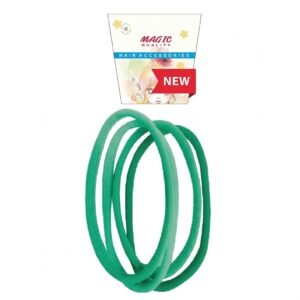 Magic Collection Long Head Bands Green 4pc Set for hair styling