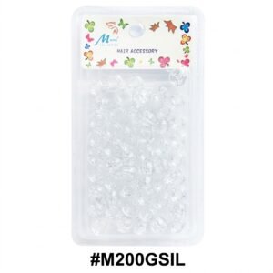 Murry 200 Glitter Bead Silver for stylish hair accessories