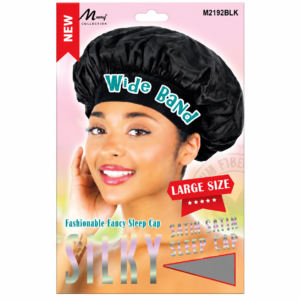 Murry Bonnet Wide Band Large Size in black for hair protection