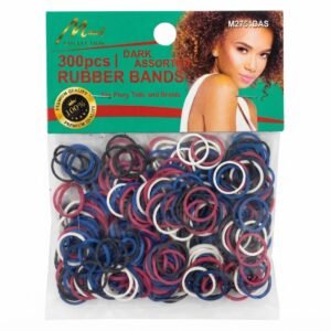 Murry Collection Dark Mix Rubber Bands 300pcs for Hair Styling
