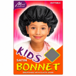KIDS SATIN BONNET BLACK #M4779B