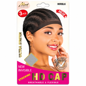 Murry HD Invisible Wig Cap Black 3pc pack image
