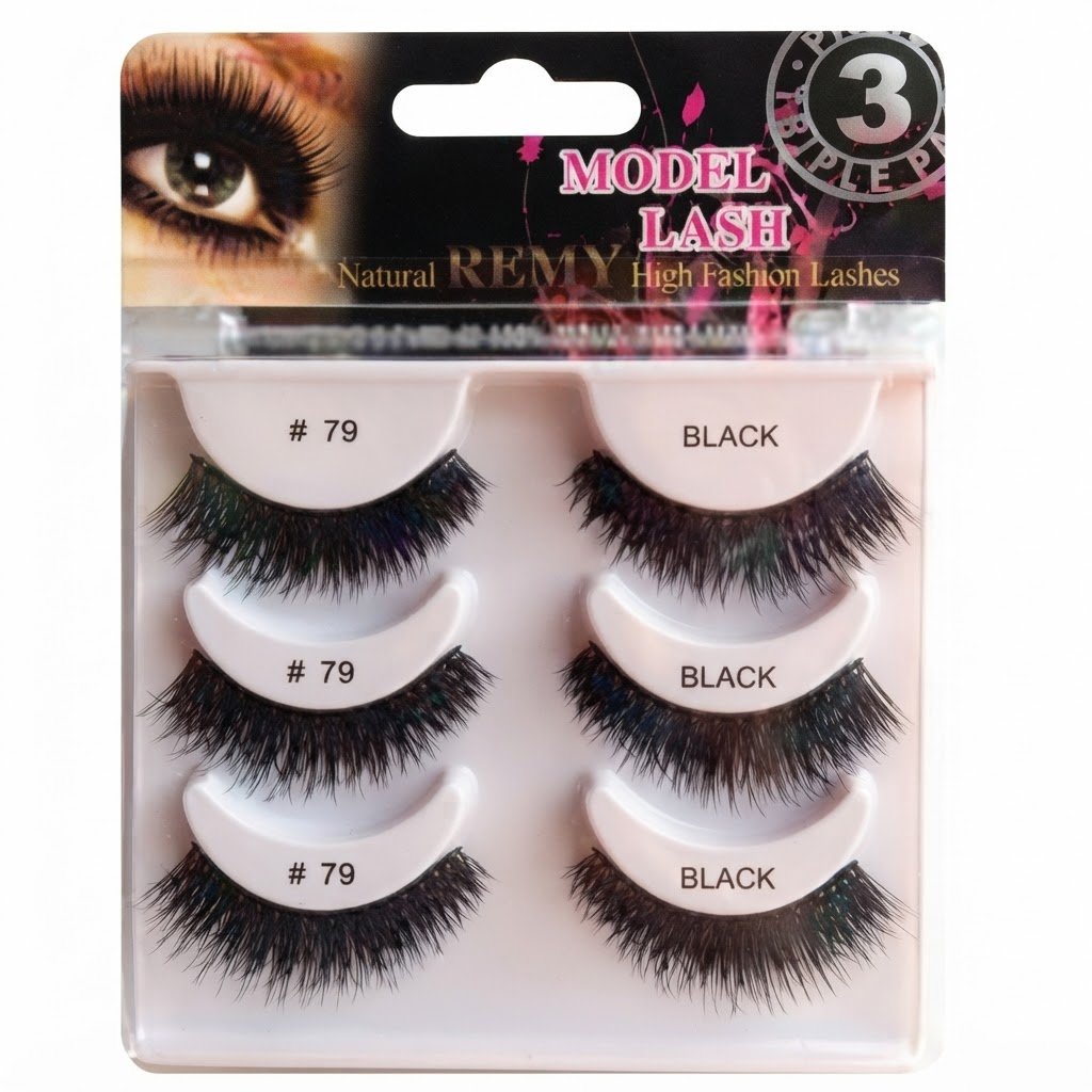 Model Eyelashes Black 3 Pairs #M79T