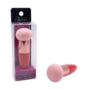 Paston Round Makeup Sponge with Handle in Pink
