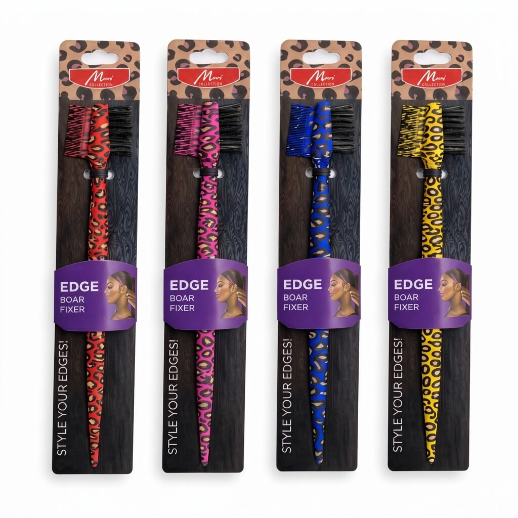 Murry Edge Brush 4in1 Leopard Ast 4Pcs #MEDG06