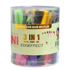 Murry Edge Brush Mini 24pc In Jar, featuring assorted edge brushes for styling.