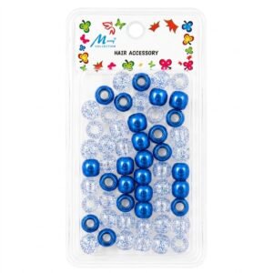 Metallic Blue Hair Beads for styling and decoration