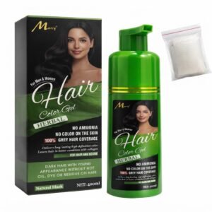 Murry Herbal Hair Colour Gel Natural Black 400ml packaging and product