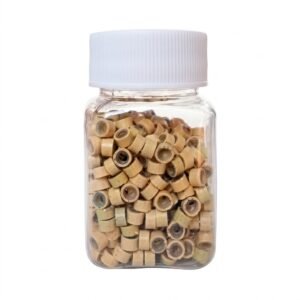 Micro Binding Clip Blonde 500pcs in a clear container