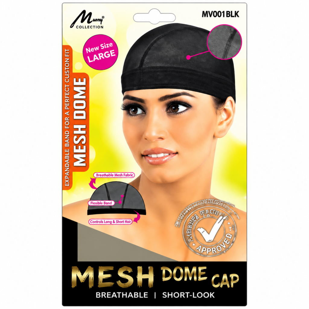 MESH WIG CAP LARGE BLACK #MY001BLK