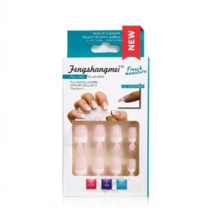 Fengshangmei Fancy Lite Pink Nails with White Tip