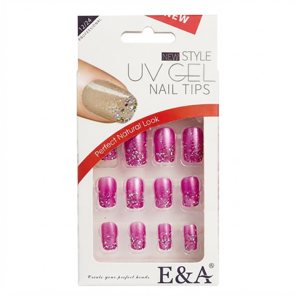Fancy Finger Nail Pink With Stone – E&A