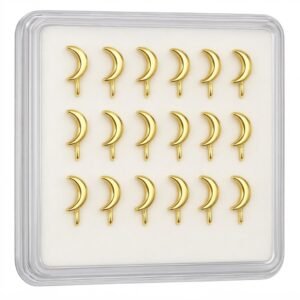 Gold Moon Style Nose Ring - 18 pieces pack