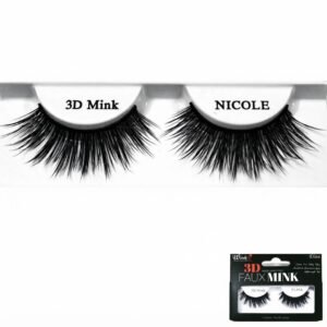 Winko 3D Faux Mink Nicole eyelashes showcasing their luxurious design and volume