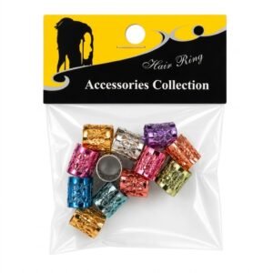 Assorted metal colour hair beads for stylish hair accessories
