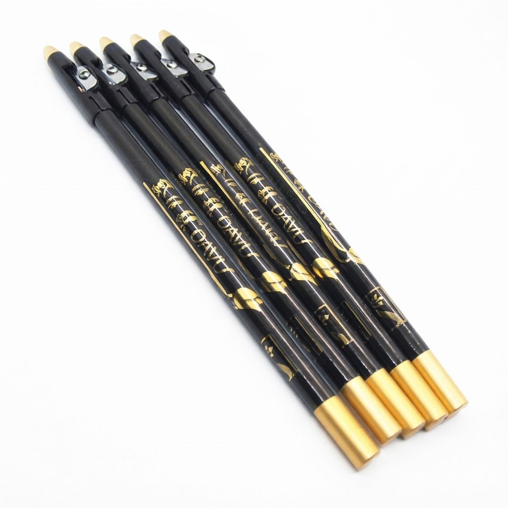 Premium black pencil with sharpener for precise application