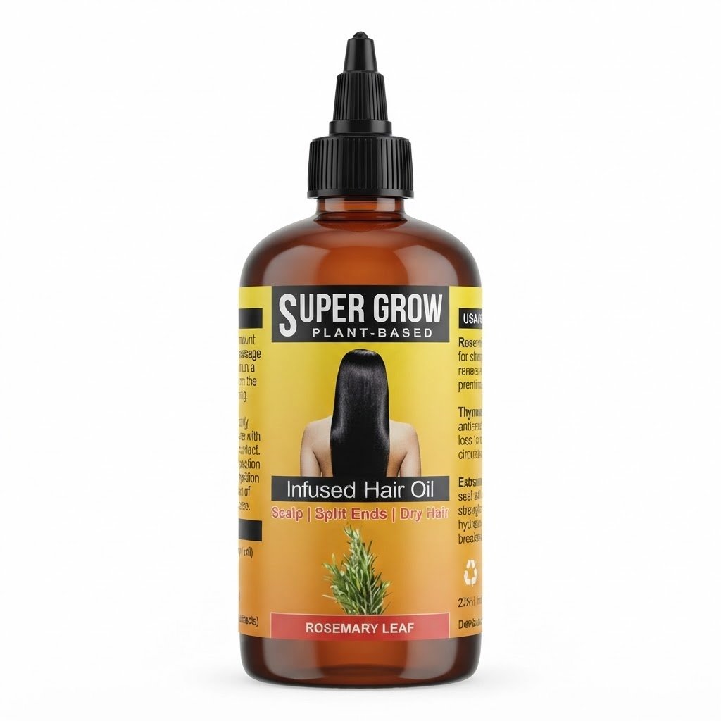 Super Grow Infused Hair Oil with Rosemary Leaf 225ml